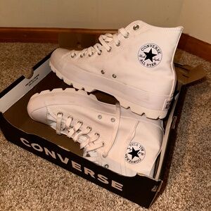 Converse - White Platform Hightops (size 11)